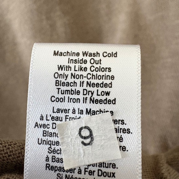 Nation Ltd Layla Tee Mini Dress Taupe Scoop Neck Cotton Blend Small Made in Peru - Picture 8 of 10